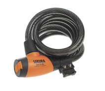 Придбати - велозамок  Замок велосипедний Sekura KB203 під ключ 12 х 185 Чорний /Помаранчевий(A-Z-0038)