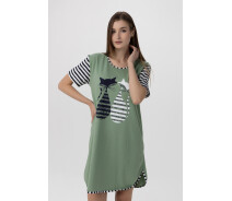 Придбати - жіночу нічну сорочку  Нічна сорочка жіноча Nicoletta 84121 5XL Зелений (2000990160010)