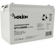 Придбати - акумулятор для ДБЖ та інверторів  Акумуляторна батарея MERLION AGM GP121000M8 12 V 100 Ah