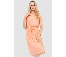 Придбати - повсякденну сукню  Сукня однотонна персикова 230R006-11 Ager XL