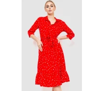 Придбати - повсякденну сукню  Сукня у горох червоний 230R040-2 Ager XL