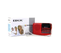 Придбати - радіоприймач  Радіоприймач з FM USB MicroSD BKK S61 радіо на акумуляторі Червоний