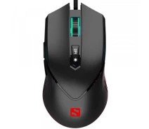 Придбати - мишку для ноутбука  Миша Sandberg 640-20 Azazinator Mouse 6400 RGB ігрова провідна USB 6400dpi 7кн Huano чорна