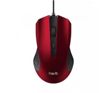 Придбати - мишку для ноутбука  Миша Havit HV-MS752 провідна USB 1200dpi 4кн чорно-червона