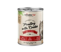 Придбати - корм для кота  Консерви для кішок Chicopee Cat Adult Gourmet pot Poultry Crabs 0.4 кг (47470)