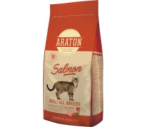 Придбати - корм для кота  Корм ARATON SALMON Adult All Breeds сухий з лососем для дорослих котів 15 кг