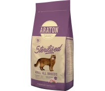 Придбати - корм для кота  Корм ARATON STERILISED Adult All Breeds сухий для стерилізованих котів 15 кг.