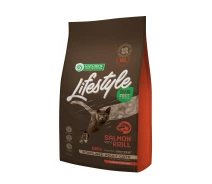 Придбати - корм для кота  Корм Nature's Protection Lifestyle Grain Безшовна скринька з пирогом Sterilised Adult Cat суха з лососем і крилем для стерилізованих котів 1.5 кг