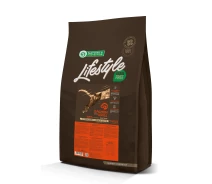 Придбати - корм для кота  Корм Nature's Protection Lifestyle Grain Безшовний ящик з пирогом Sterilised Adult Cat сухий з лососем та крилем для стерилізованих котів 7 кг
