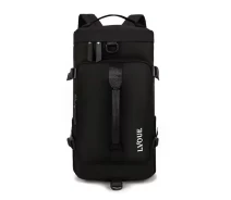 Придбати - рюкзак  Сумка-рюкзак трансформер спортивна дорожня водонепроникна Чорна ( код: IBS144B )