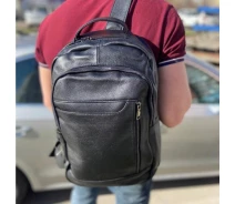 Придбати - рюкзак  Чоловічий шкіряний рюкзак TIDING BAG 42х22х32 см Чорний