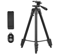 Придбати - штатив  Штатив розкладний з Bluetooth-кнопкою Andoer TR-01, трипод алюмінієвий для смартфона та камери, Чорний