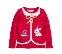 Придбати - дитячу футболку  Футболка з довгими рукавами H&M 0498376021 122-128 СМ Червоний 62356
