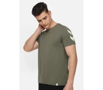 Придбати - чоловічу футболку  Футболка з логотипом Hummel 212570 XS хакі 75342