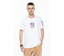 Придбати - чоловічу футболку  Футболка з принтом чоловіча Tommy life 88176 2XL Білий (2000989750499S)