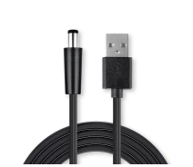 Придбати - кабель та перехідник  Кабель REAL-EL PWR USB AM DC 5,5/2,1 5v 1m живлення 5 вольт від USB (EL123509030)