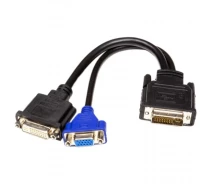 Придбати - кабель та перехідник  Перехідник DVI-I (M) to DVI-D (F) + VGA (F), 0.3m PowerPlant (CA912551)