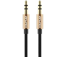 Придбати - кабель та перехідник  Кабель AWEI AUX-001 AUX cable 1m Black