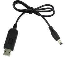 Придбати - кабель та перехідник  Кабель WGP USB-DC 5.5 мм*2.5 мм 5V-9V-12V + перетворювач Black