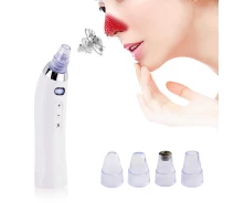 Придбати - вакуумний очищувач  Вакуумный очиститель Derma suction DS Vacuum для профессиональной чистки кожи и пор лица - легкий компактный удобный прибор в использовании + 4 насадки, Белый