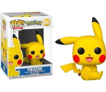 Придбати - подарок для геймеров  Фігурка Funko Pop Фанк Поп Покемон Пікачу сидить Pokemon Pikachu 10 см P GP 842