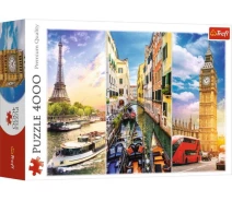 Придбати - пазл  Trefl Пазл Подорож Європою, колаж, 4000 ел. (45009)