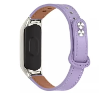 Придбати - аксессуар до смарт-годинниа  Ремінець Leather Strap для Xiaomi Mi Band 7 Purple