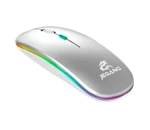 Придбати - мишку для ноутбука  Миша Wireless Jeqang JW-AP01 2.4G LED бездротова комп'ютерна для пк та ноутбуків з підсвічуванням Bluetooth Wireless & Rechargeable Сталевий