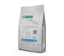 Придбати - корм для собаки  Корм Nature's Protection Superior Care White Dogs Grain Free with Herring Adult Small Breeds сухой с сельдью для собак малых пород с белым окрасом шерсти 1.5 кг