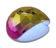 Придбати - лампу для манікюру  Профессиональная лампа для маникюра-педикюра F6 86 W ( LED+UV Уф Лампа для сушки гель лака) золотистая