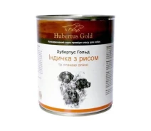 Придбати - корм для собаки  Консервований корм для собак Hubertus Gold Індичка з рисом та лляною олією 800г (4250231534744)