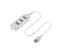Придбати - кардрідер  Хаб USB 2.0 4 порти, White, 480Mbts живлення від USB, Blister Q200 (19155-ytg)