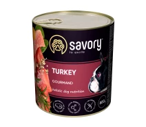Придбати - корм для собаки  Вологий корм для дорослих собак Savory з індичкою 800 г (4820232630525)