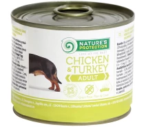 Придбати - корм для собаки  Вологий корм для собак Nature's Protection Adult Chicken & Turkey з куркою та індичкою 400 г (KIK24630) (4771317246301)