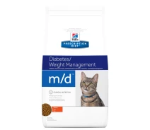 Придбати - корм для кота  Лікувальний корм для кішок при цукровому діабеті ожирінні Hill's Prescription Diet Feline m/d з куркою 1.5 кг (052742868509)