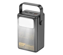 Придбати - універсальну мобільну батарею  Power bank Hoco J110 PD22.5W+QC3.0 (22.5W) 60000 mAh портативная батарея повербанк с фонариком 3xUSB Black