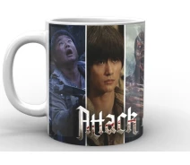 Придбати - подарок для геймеров  Кружка Geek Land біла Атака Титанів Attack on Titan герої AT.02.002