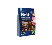 Придбати - корм для собаки  Brit Premium by Nature Light Turkey Oats (Брит Преміум Нечурал Лайт Індейка) корм для собак з понад 3 кілограма. (170839/6581)
