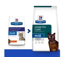 Придбати - корм для кота  Hills Prescription Diet Feline m/d Chicken (Хіллс ПД Філайн м/д) для котів при цукровому діабеті і ожиріння 1.5 кг (8685/605918)