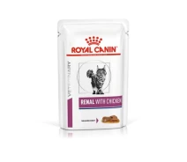 Придбати - корм для кота  Royal Canin Renal with Chicken (Роял Канін Ренал віз Чикен) вологий корм для кішок у разі захворювань нирок 0.085 кг. х 12 шт. (4030001)