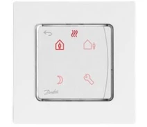 Придбати - терморегулятор  Терморегулятор Danfoss Icon Display, сенсорный, программируемый, опц.датчик темп.пола, 230V, 80 х 80мм, In-Wall, белый (088U1020-e)