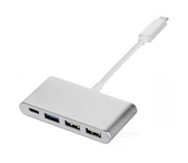 Придбати - кардрідер  Хаб Type-C алюмінієвий, 2 порти USB 2.0 + 1 порт USB 3.0, White, Blister (12937-ytg)