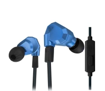 Придбати - навушники  Гібридні чотиридрайверні навушники KZ ZS5 Mic  провідні Оригінал Блакитний