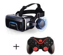 Придбати - окуляри віртуальної реальності  VR Shinecon 10.0 + джойстик T3 – очки виртуальной реальности для смартфона - Черный (548-1)