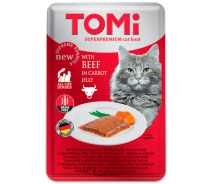Придбати - корм для кота  Вологий корм консерви для котів TOMi BEEF in carrot jelly яловичина в морквяному желі 100 г (4003024490860)