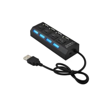 Придбати - кардрідер  Usb хаб Зарядка концентратор розгалужувач на 4 порти з вимикачами та підсвічуванням