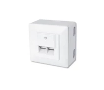 Придбати - умную розетку  Настенная розетка DIGITUS cat. 6 STP 2xRJ45 8P8C, для наружной проводки (DN-9006-N-e)
