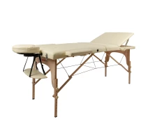 Придбати - масажний стол  Масажний стіл inSPORTline Japane 3-Piece Wooden - кремово-жовтий (9408-1)