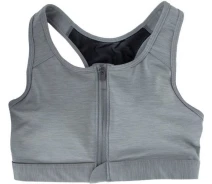Придбати - жіночий спортивний топ  Топ жіночий Nike DF SWSH ZIP FRONT BRA сірий DD1205-073 Розмір XS (DD1205-073_XS)