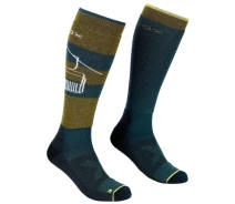 Придбати - компресійну шкарпетку  Термошкарпетки Ortovox Free Ride Long Socks Mens 45-47 Оливковий - темно-синій (025.001.0105)